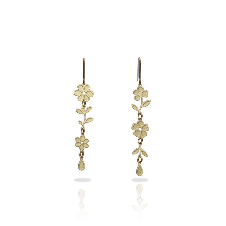 Ras Rosee oorbellen verguld