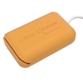 Zeep etui met ophangkoord abrikoos