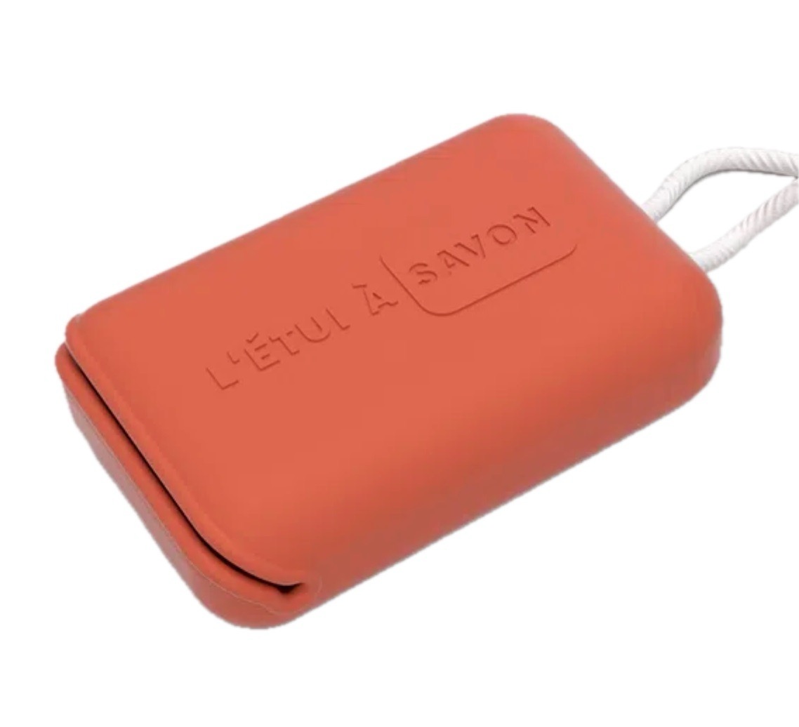 Zeep etui met ophangkoord roest