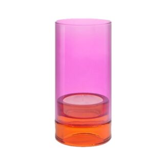 Remember windlicht Lys glas pink