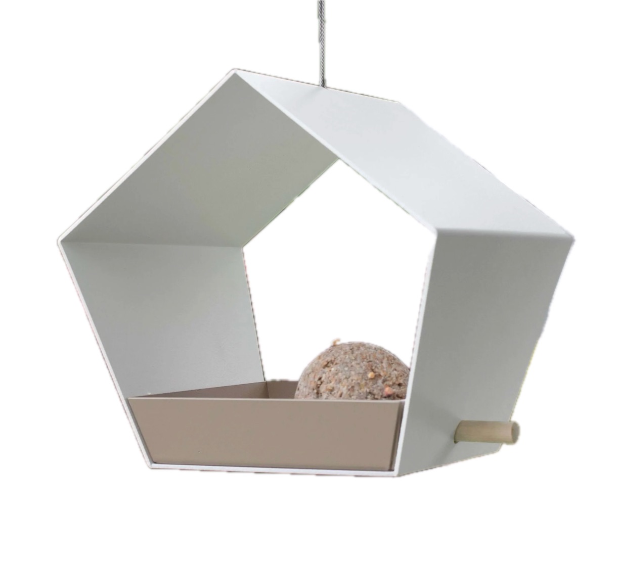 Heeej Hanging bird feeder White/sand