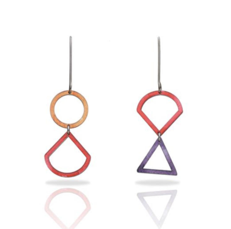 Ras oorbellen Eira duo Loop silver