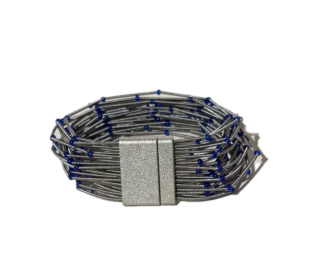 Rosalba Galati Rugiada armband rvs-blauw