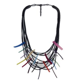 Lydia Bremer collier strips multicolor