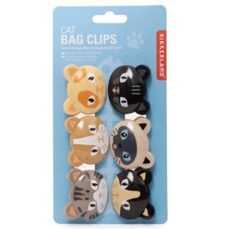 Kikkerland bag clip cat 6 st