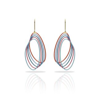 Ras Orbit coloris oorbellen verguld
