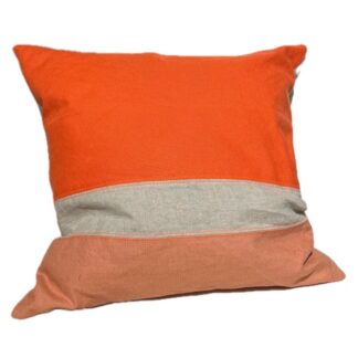 Kussen linnen oranje/zand/zalm