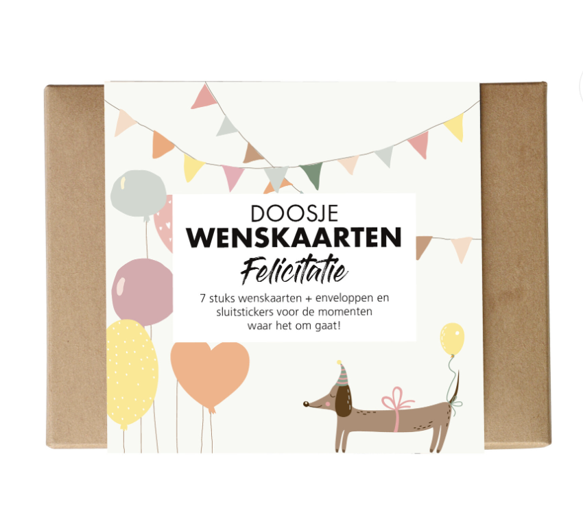 Doosje Wenskaarten Felicitatie
