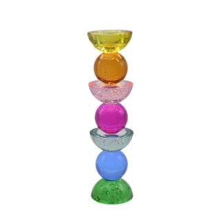 Kandelaar crystal multicolors XL