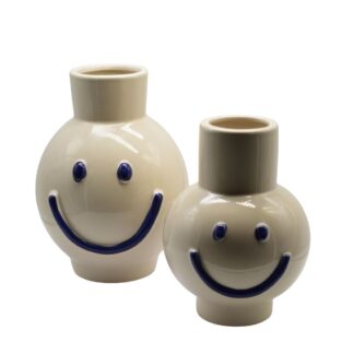 Vaas Smiley blauw S en L