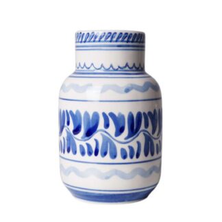 Heinen Delfts Blauw vaas Majolica