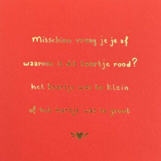 Happy little moment -  Waarom is dit kaartje rood?