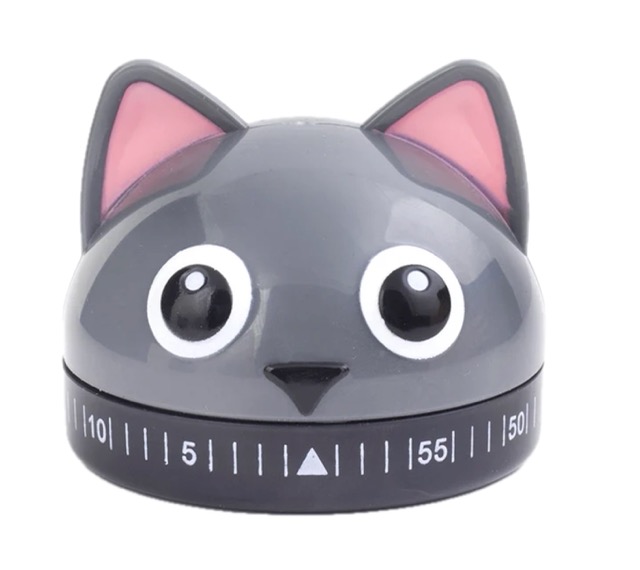 Kikkerland kookwekker kat