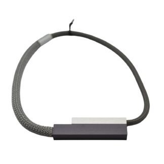 Christine Brampti collier cord grey black