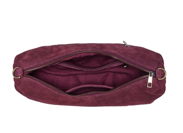 Chabo Suede Bobby Banana bag bordeaux - Afbeelding 2