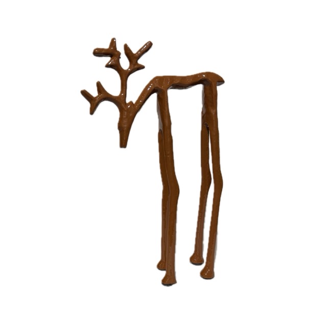 Ornament Rendier caramel op hoge poten